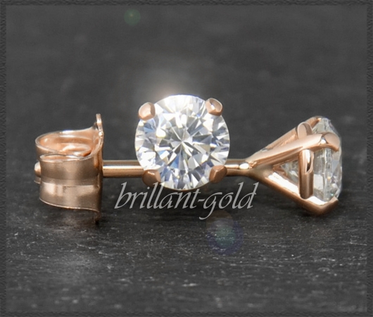 585 Gold Brillant Ohrstecker 0,549ct + IGI Zertifikat